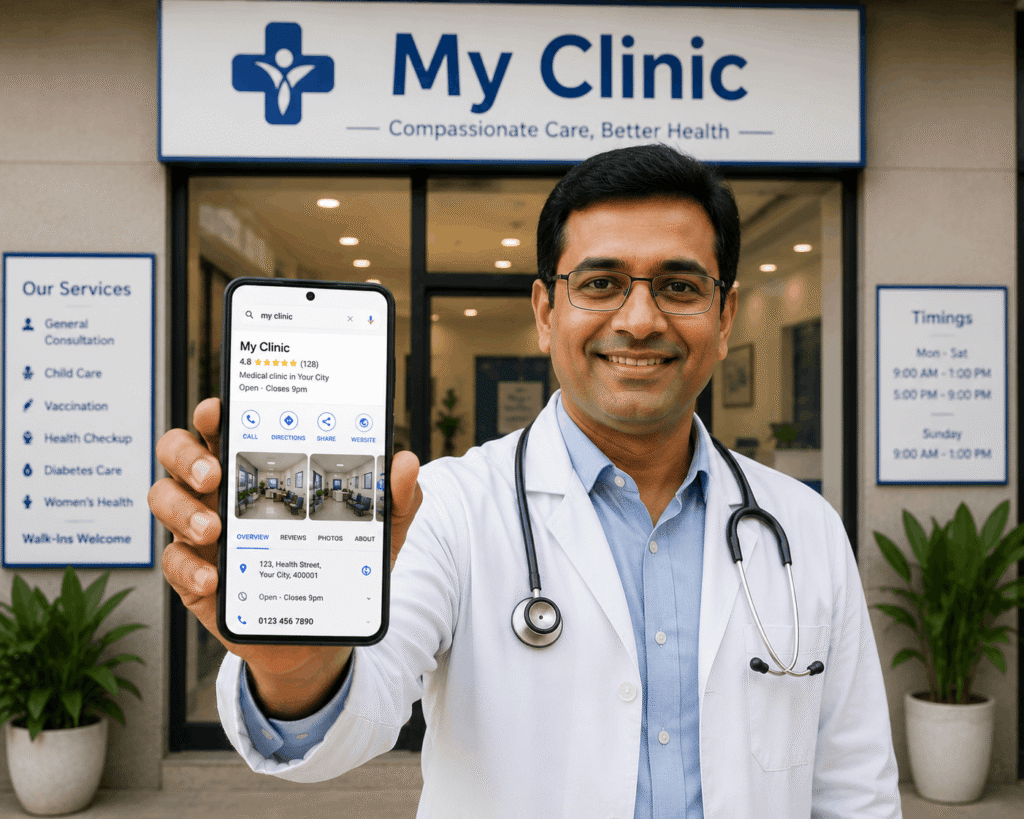 Clinic shown on Google Maps